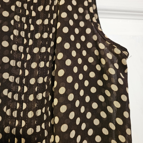 Sandra Darren brown sleeveless dress size 12 - Picture 2 of 13